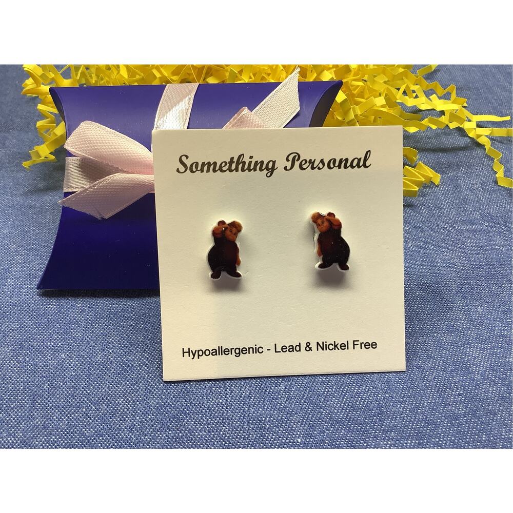 Cubby - Lost Boy -Peter Pan Inspired Post Earrings -- Gift Boxed - Chibi Cute